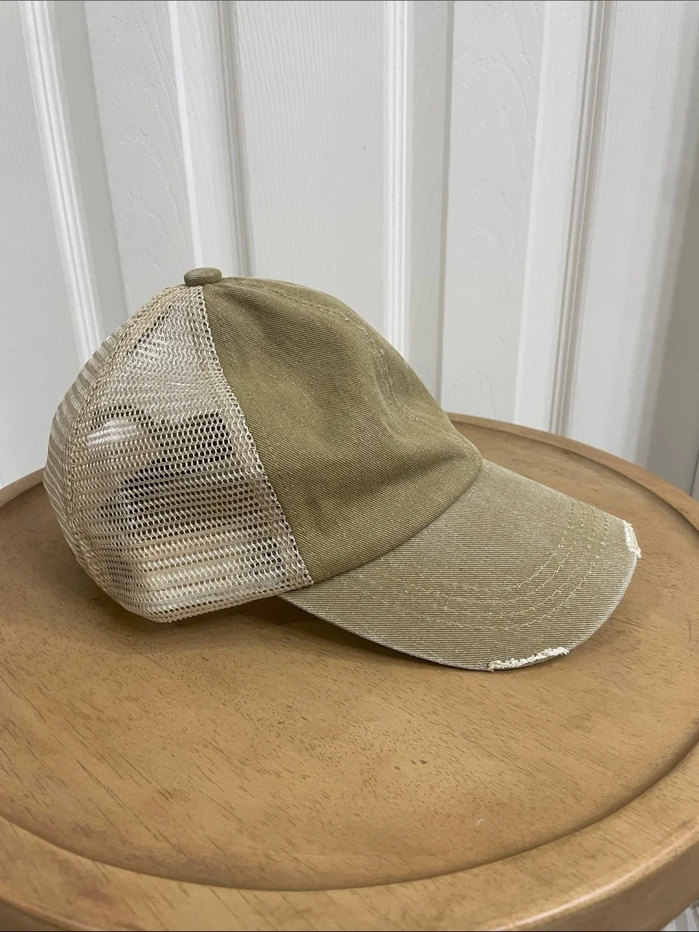 Free People Distressed Mesh Back Trucker Cap